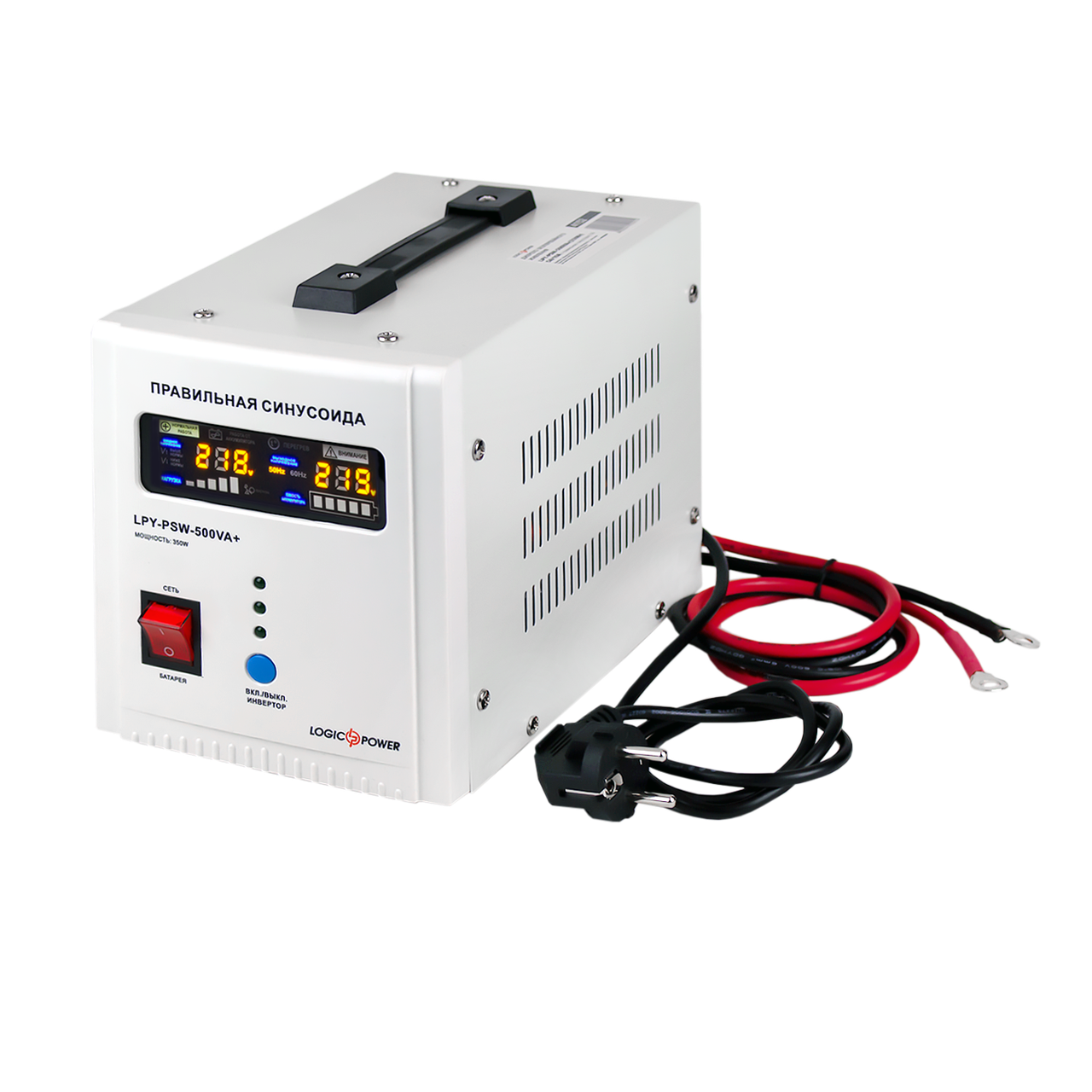 LPY-PSW-500VA+ (350 Вт) Безперебійник LogicPower ДБЖ для котла, дому, насоса 350W правильний синус