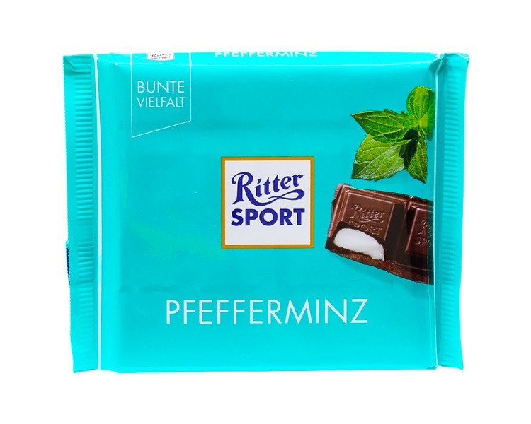 Шоколад Чорний Ritter Sport Pfefferminz (М'ятний Лікер Ріттер Спорт) 100 г Німеччина