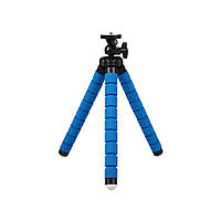 Штатив 240 мм трипод универсальный гибкий для фотоаппарата Синий