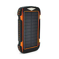 Power bank 30000 mAh Solar, PD18W, ударо защищеный прорезиненый корпус, Orange, Corton Box