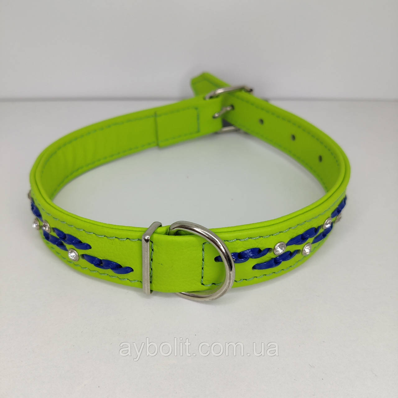 Нашийник для собак з заплетеною прикрасою Довжина:380-470мм Ширина:25мм (2000000011981), фото 1