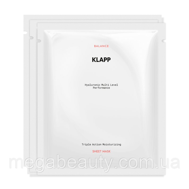 Маска флісова «Потрійне зволоження»Triple Action Moisturizing Sheet Mask, 1 шт Klapp