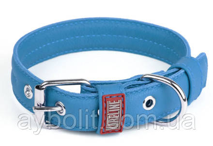 Нашийник посилений з натуральної шкіри з декоративною прошивкою 25 мм 330-420 мм (2000000039039), фото 1