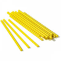 Пружины для переплета пластиковые Agent 14 мм желтые, 100 шт