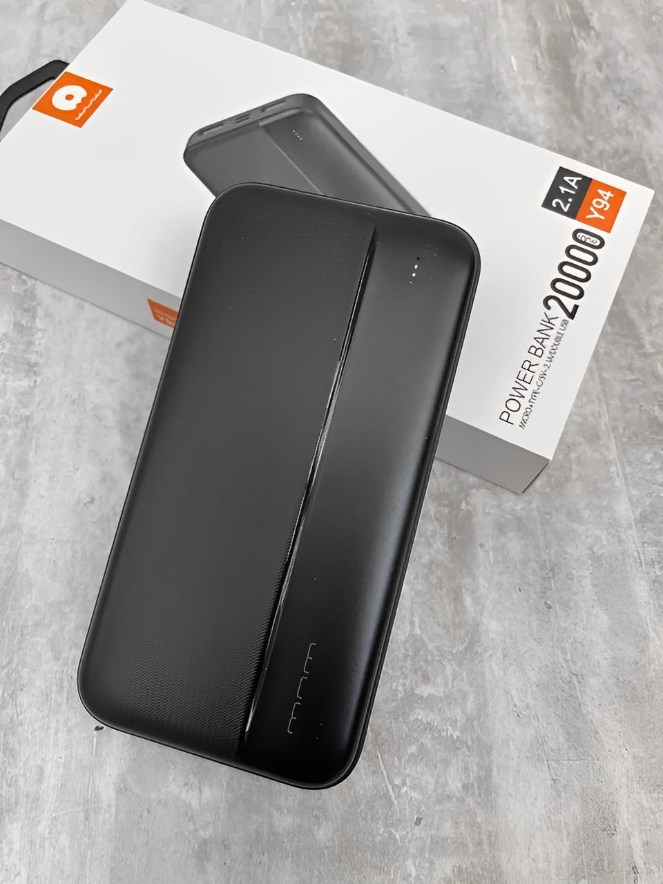 Потужний PowerBank WUW Y94 20000 mAh / Портативний зовнішній акумулятор чорний