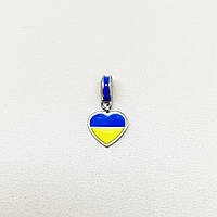 Шарм серебряный "Украина в сердце" 1,1 г