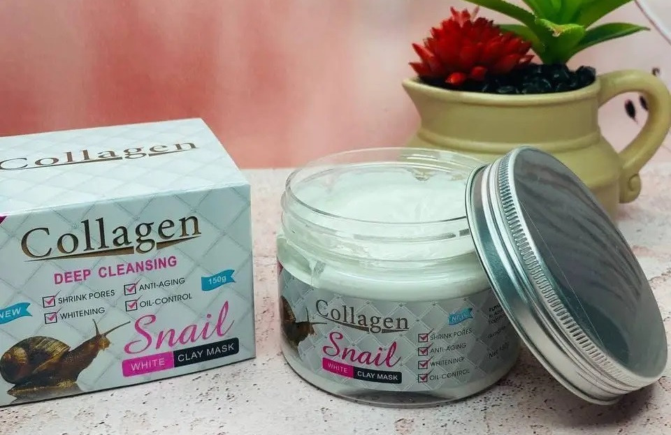 Маска для обличчя Collagen Snail біла глиняна 150 г