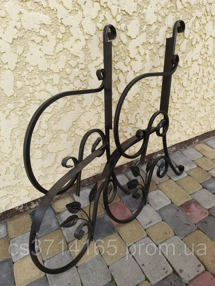 Скамейка Кованая Садовая (боковины с Листьям 2 Шт.) Черная, Лавочка ...