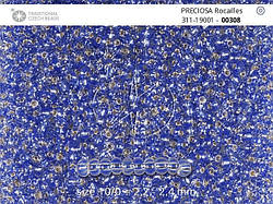 31119/00308/10 Двокольоровий прозоро-синій із срібною серединкою чеський бісер Preciosa Ornela 1грам