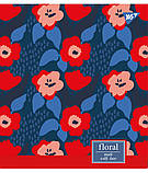 Набір шкільних зошитів 24 аркушів клітинка YES Floral Explosion 10 штук, фото 3