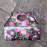 Картонна подарункова упаковка Скриня - Троянди - Рожеві - набір 10 шт, фото 2