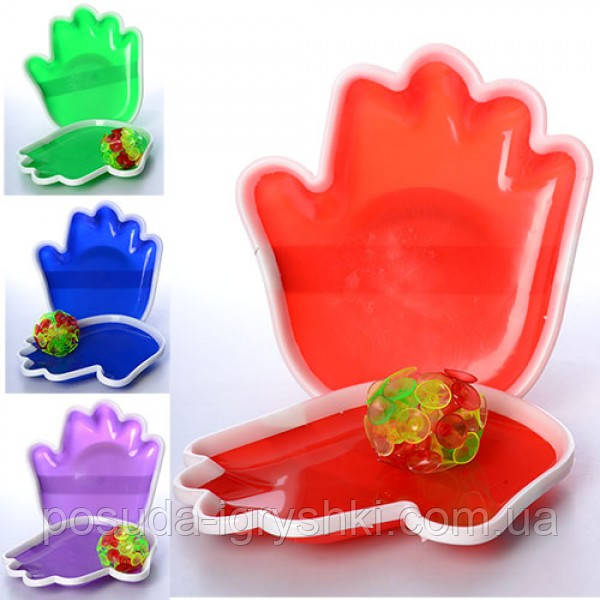 Ловушка M 3703 19,5-17,5см, 2шт, м'яч на присосках 5,5см, 4 кольори, в кульці, 19,5-17,5-5см, фото 1