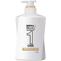 Чоловічий універсальний зволожуючий засіб для очищення тіла, обличчя та волосся, Biore ONE. (366771)