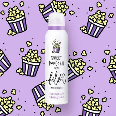 Пінка для душу Bilou Sweet Popcorn 200 ml, фото 1