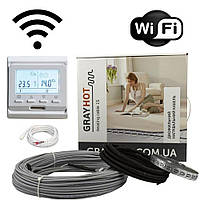 Нагрівальний кабель під плитку 2,3 м2 Gray Hot. Комплект з Е51 Wi-Fi