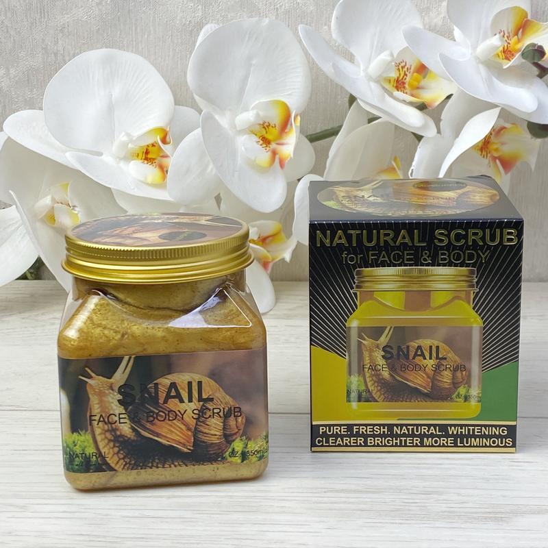 Натуральний скраб для тіла та обличчя "Snail" wokali natural scrub 350ml