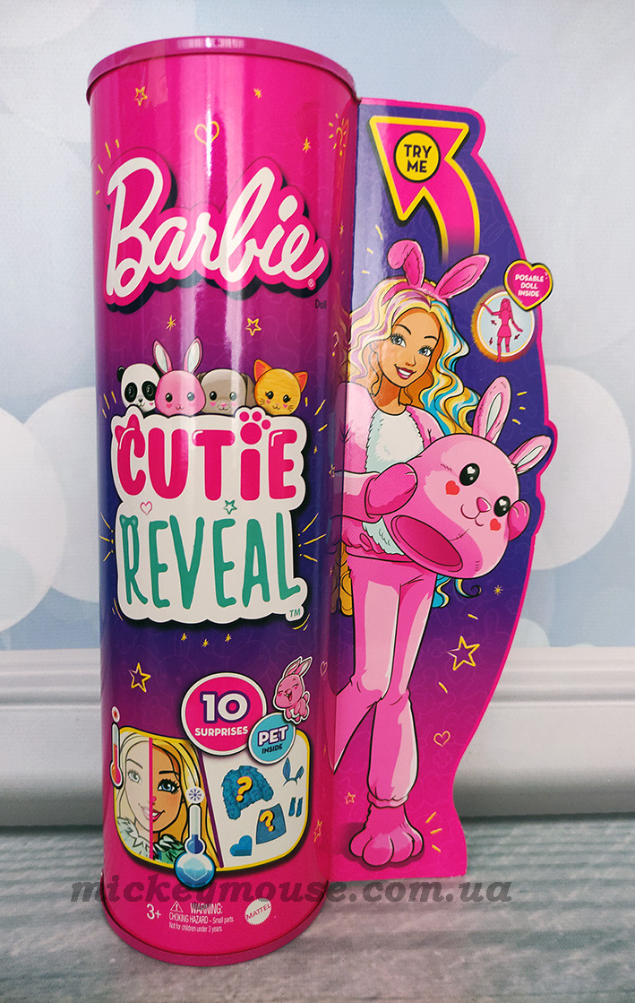 Лялька Барбі Милий кролик Barbie Cutie Reveal Bunny Plush Doll HHG19