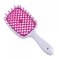 Щётка для Волос Маленькая Белый с фуксией Janeke Small Superbrush White with fuchsia