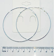 Сережки-кільця біжутерні (срібло) Ø 6,5 см