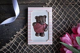 Шоколадний подарунок ручної роботи Шоколадний Ведмедик із подарунком