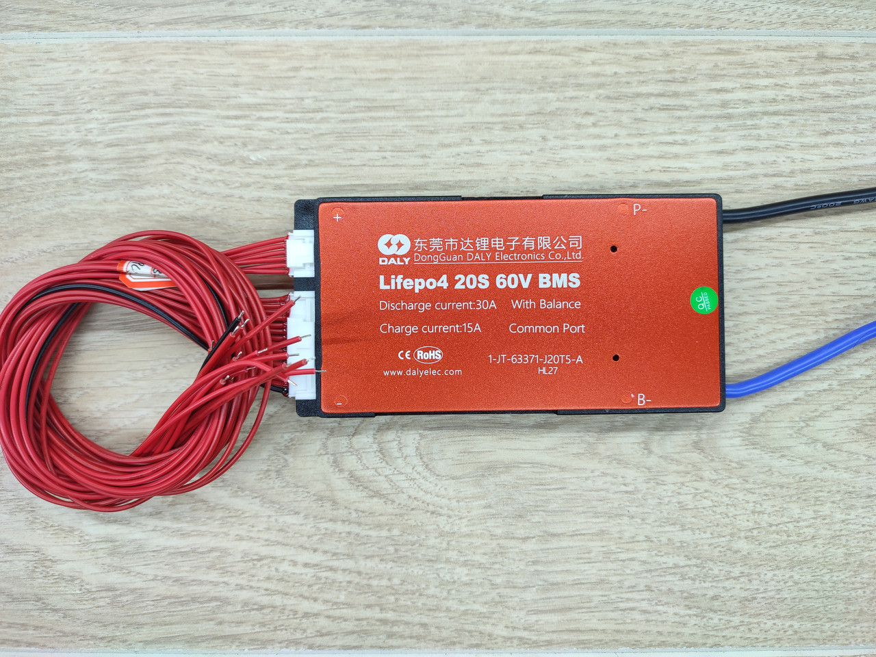 Плата BMS Daly LiFePO4 20S 60 вольтів 30 А