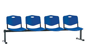 Стілець секційний Iso-4 z plast пластик К-31 синій (Новий Стиль ТМ)