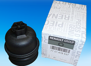 Корпус (кришка) оливного фільтра на Renault Scenic 3 R9M 1.6dci / Renault (Original) 7701478537