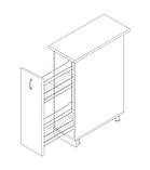 Тумба-карго (2 полиці) 0,15 зі стільницею 1-й кат. (складська програма) МАКСІ-Мебель (5102135), фото 8