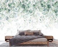 Современные флизелиновые фотообои на стену 368x254 см Цветы - Свисающие зеленые листья (14226V8)+клей