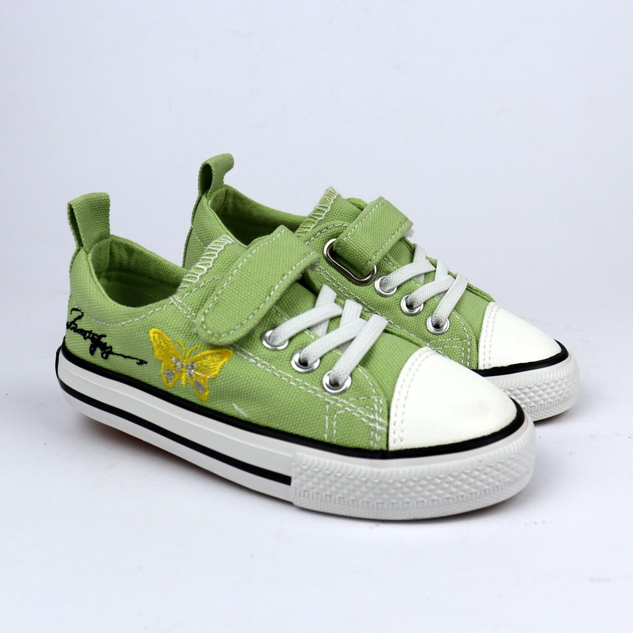 Зелені кеди для дівчинки на липучці тм Tom.M, фото 1