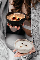 Сіра масажна спа-свічка Терті какао-боби та Моної, фото 3