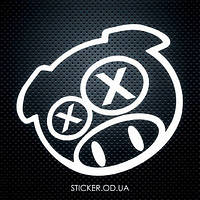 Вінілова наклейка на автомобіль - Субару свинка #3