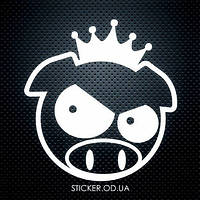 Вінілова наклейка на автомобіль - Субару свинка #4