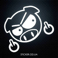 Вінілова наклейка на автомобіль - Субару свинка