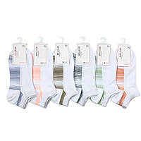 Білі короткі жіночі шкарпетки з кольоровою підошвою Шугуан