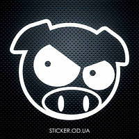 Вінілова наклейка на автомобіль - Субару свинка #2