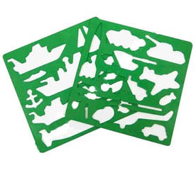 Трафарет для малювання та творчості Військова техніка, 2 шт