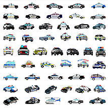 Набір водовідштовхувальних стикерів Поліція вінілові наклейки на авто телефон ноут 50 шт., фото 3