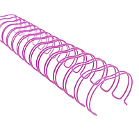 Пружины для переплета металлические DA, А4 40 шт/уп (2:1) 16 мм, розовые
