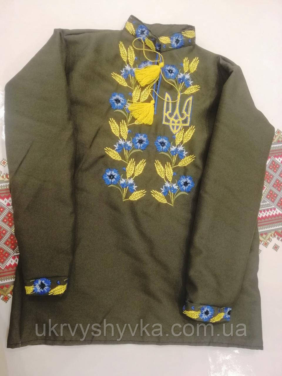 Сорочка для хлопчика "Волошки і колоски"