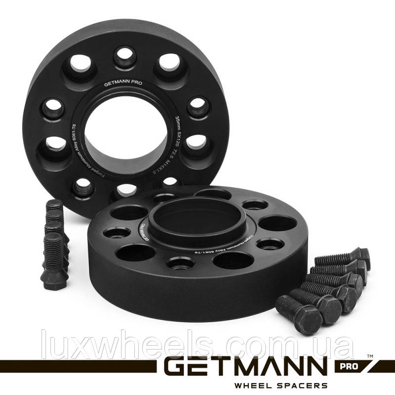 Колісна проставка-адаптер GETMANN 1 шт. 35 мм PCD 5x120 DIA 72.6 з футорками 14x1.5 для BMW X5 E53 (Кована)
