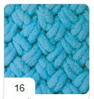 Плед плюшевый 100*120см цвет 16 ручной работы из пряжи пуффи узор плетенка