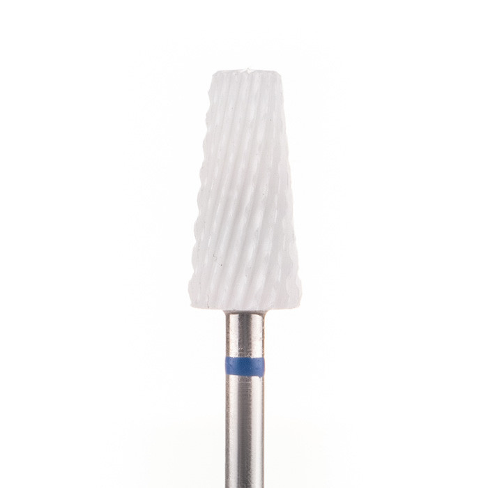 Фреза керамічна Nail Drill для зняття гель-лаку (Конус) - 610 124 Umbrella M T(C) (синя насічка)