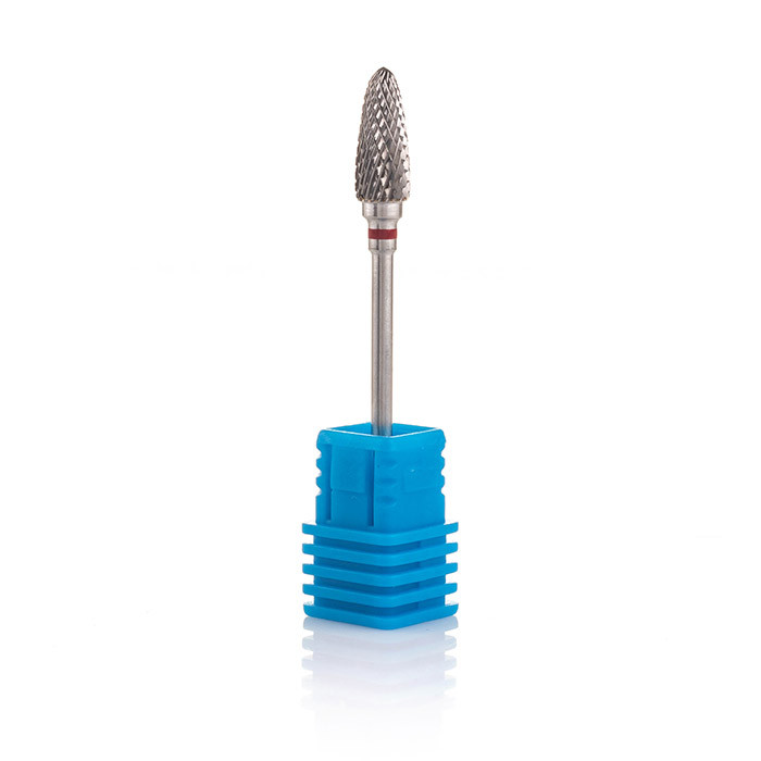 Фреза твердосплавна Nail Drill для зняття гель-лаку (Конус) 274 140 060 (червона насічка)
