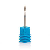 Фреза алмазная Nail Drill для обработки кутикулы "Пламя" - 243 021B диаметр 2.1 мм ( синяя насечка)