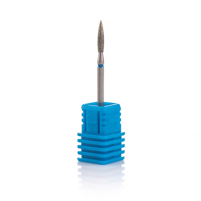 Фреза алмазна Nail Drill для обробки кутикули "Полум'я" - 243 023LB діаметр 2.3 мм ( синя насічка)