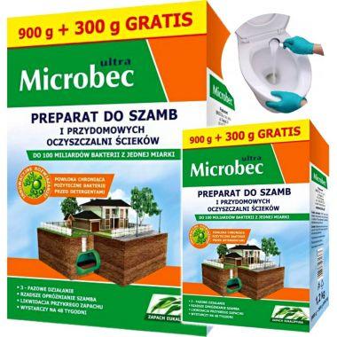 Средство для септиков и выгребных ям Microbec Ultra 1200г бактерии для септика и выгребной ямы - фото 3 - id-p1754243244