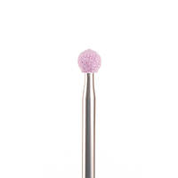 Фреза корундова Nail Drill для манікюру і педикюру (Кулька) 45-12, діаметр 4 мм, рожева