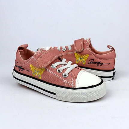 9825W Рожеві кеди на липучці для дівчинки тм Tom.M, фото 1