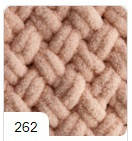 Плед плюшевый 100*120см цвет 262 ручной работы из пряжи пуффи узор плетенка